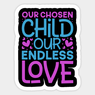 Our adopted child - adoptive parents Sticker